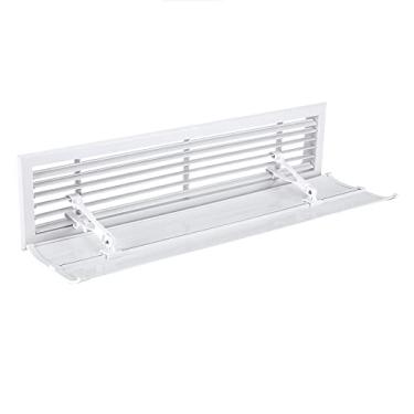 Imagem de Defletor de ar condicionado ajustável, tampa de ventilação lateral de 20 cm/7,9 pol. para parede/teto, retângulo branco de 90 cm/34 pol, evita o sopro direto de ar frio, ideal para uso em casa