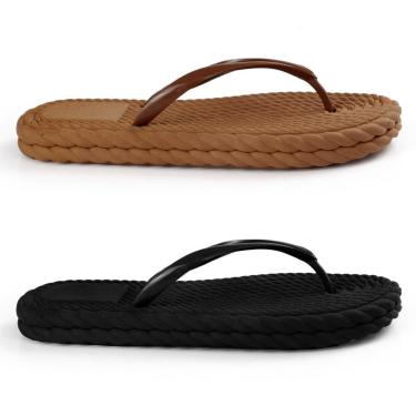 Imagem de Kit 2 Chinelo Feminino Confortável Anatômico Ortopédico Leve Macio Antiderrapante-Feminino