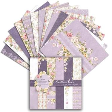 Imagem de Endless Love Crapbook Bloco de papel 15 x 15 cm com padrão sortido de decoupage papel cartolina vintage de um lado para scrapbooking faça você mesmo suprimentos decorativos para cartões, 24 peças de