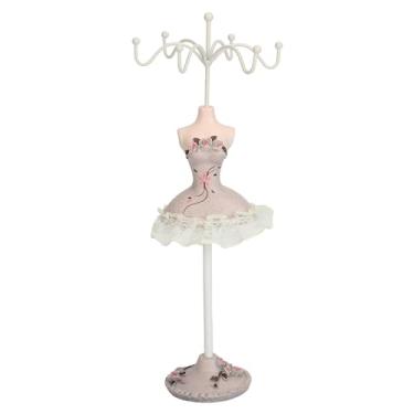 Imagem de Porta-joias modelo vestido requintado compacto manequim vestido colar suporte expositor joias suporte para brincos (tipo 2)
