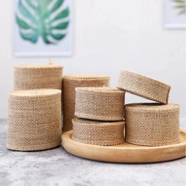 Imagem de Fita De Juta Natural Rústica Vintage 5M/Rolo Para Casamentos, Festas E