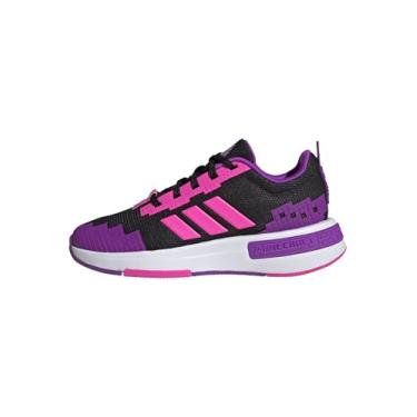Imagem de adidas Tênis infantil unissex Minecraft Pro J, Preto/Rosa Solar/Roxo Choque, 16