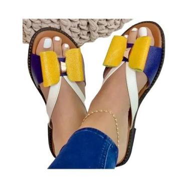 Imagem de Sandálias Casuais Femininas De Verão Com Laço Borboleta, Sapatilhas Co