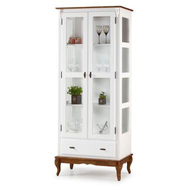 Imagem de Cristaleira Lateral 2 Portas Vidro 1 Gaveta 3 Prateleiras M560303 Garapa - Verniz