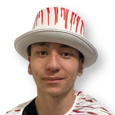 Imagem de Cartola Branca Com Sangue Para Fantasias