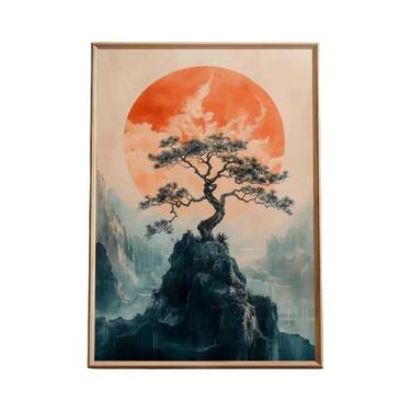 Imagem de Pôster Vintage De Gato-Tigre Com Música Em Tela, Arte Retrô De Toca-Di