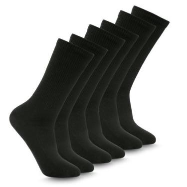 Imagem de Kit 3 com Pares Meias Cano Alto Preto Zee Rucci, 39-43