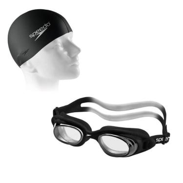Imagem de Óculos de Natação Speedo Tornado Touca Silicone-Unissex