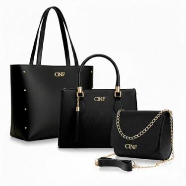Imagem de Kit Bolsa Sacola Grande + Transversal Média +Tira Colo Pequena - CF Ec