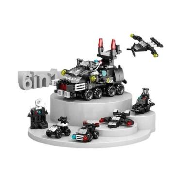 Imagem de Conjunto De Blocos De Montar 6 Em 1: Dinossauro, Polícia, Caminhão De 