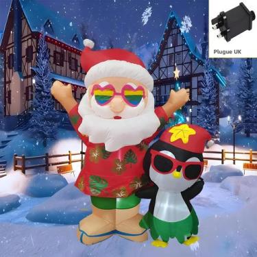 Imagem de Papai Noel Inflável De Natal Ao Ar Livre De 6FT Com Tema De Pinguim E 