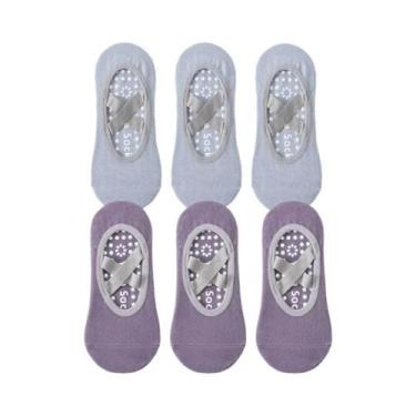 Imagem de Meias Femininas Antiderrapantes De Silicone Para Yoga, Pilates, Balé, 