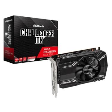 Imagem de Placa De Vídeo Asrock Radeon Rx 6400 Challenger Itx, 4gb, Gddr6, 64-bit, Preto