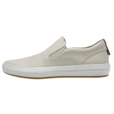 Imagem de Sapato Masculino Slip On Em Couro Floater Macio Forrado Palmilha Gel 1
