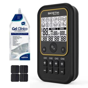 Imagem de Aparelho de Estetica TensFes Portatil Bioset 4 Canais C/ Anvisa - Bios