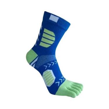 Imagem de Meias De Algodão Coloridas E Respiráveis Com Cinco Dedos, 5 Pares, Mas