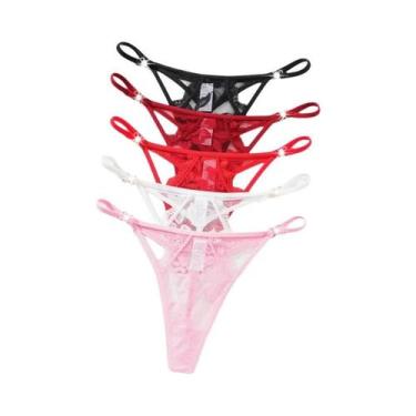 Imagem de Conjunto De Biquíni G-string Feminino De Cintura Baixa Multicolorido 5