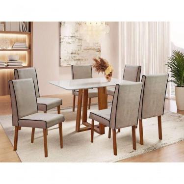 Imagem de Sala De Jantar Maciça 1,80 C 6 Cadeiras Pedro Art Salas