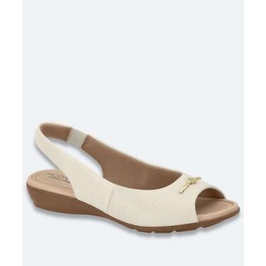 Imagem de Sandália Feminina Rasteira Modare Branco-18185, Branco, 39