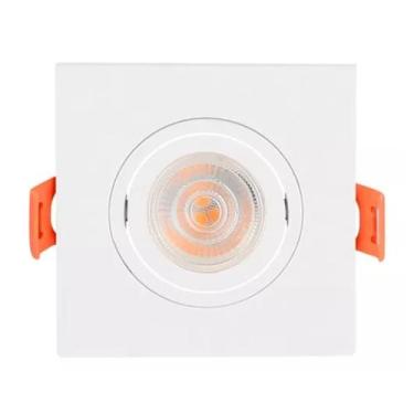 Imagem de Spot De Embutir Quadrado Plano Branco Par30 Mbled