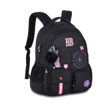 Imagem de Mochila Rebecca Bonbon Escolar Meninas De Costas Juvenil, Preto