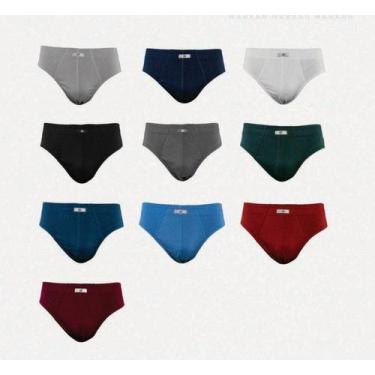 Imagem de Kit 9 Cuecas Slip Marxan 100% Algodão Liso Grande GG4, Variadas, GG4