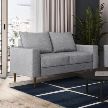 Imagem de Sofá Living Ascona 2 Lugares Estrutura e Pés em Eucalipto Tecido Linho
