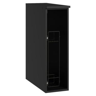 Imagem de Balcão Porta-Tempeiros 20 cm Suspenso Preto Nice Madesa