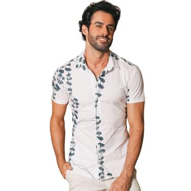 Imagem de Camisa Masculina Slim Fit Estampada Pintura Pargan
