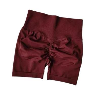 Imagem de Shorts Esportivos De Cintura Alta Para Mulheres, Modelagem Que Levanta