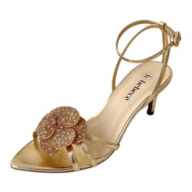 Imagem de Sandalia Feminina Sofisticada Social Salto Fino Medio Bebece