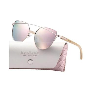 Imagem de Óculos De Sol Minimalistas BARCUR Com Armação Oval Em Aço Inoxidável, 