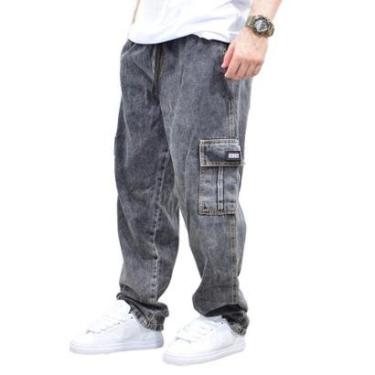 Imagem de Calça Brack Jeans Regular Cargo Action Cinza Estonado-Unissex
