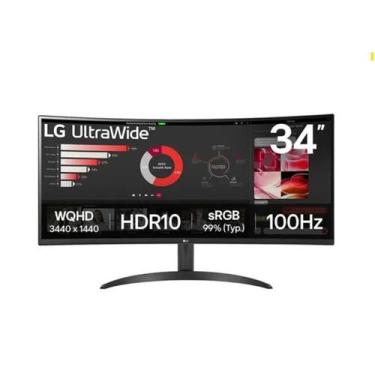 Imagem de Monitor LG Ultrawide Curvo 34" Quadhd 2K 100HZ 5MS - 34WR50QK-B