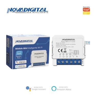 Imagem de Interruptor Wi-fi Mini 4 Canais Nova Digital Ms104b Tuya - NovaDigital