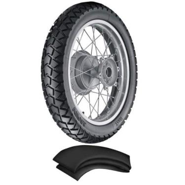Imagem de Kit Pneu Bros 150 Xre 190 Xtz 150 90/90-19 52p Tr300 Vipal + Camara