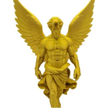 Imagem de Estatua Anjo Arcanjo Católico Miguel 26 Cm Dourado Ouro V1 - Estatua A