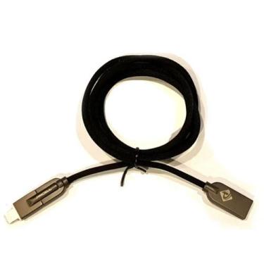 Imagem de Cabo Celular 2 Em 1 Nylon Micro Usb V8 + Lightning Cb-33 - Pmcell, Pre
