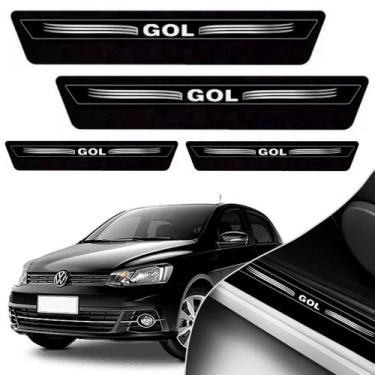 Imagem de Kit 8 Peças Soleira Adesivo Porta Vw Gol 4 Portas G6 G7 G8 - Emblema T