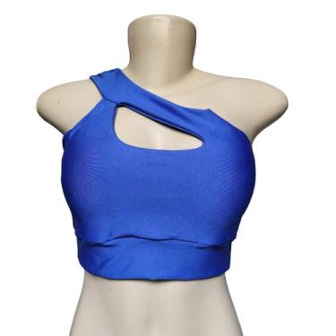 Imagem de Top de um ombro só com bojo removivel suplex fitness Treino - PIJAMAS 