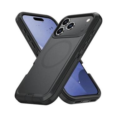 Imagem de Capa Híbrida Magnética Reforçada Para iPhone 17 16 15 14 13 pro Max Co
