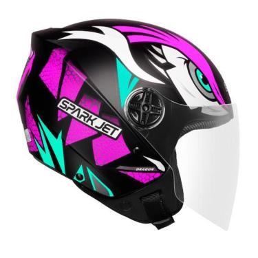 Imagem de Capacete Feminino Aberto Ebf Spark Jet Dragon Moto Motoqueiro Motociclista-Feminino