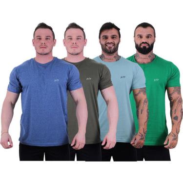 Imagem de Kit 4 Camiseta Tradicional Masculina MXD Concei Grife Básico Cor:;Tamanho:G;Gênero:Masc...