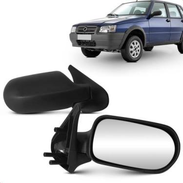 Imagem de Retrovisor Externo Espelho Lateral Uno Fire 2006 a 2010 4 Portas Fixo 