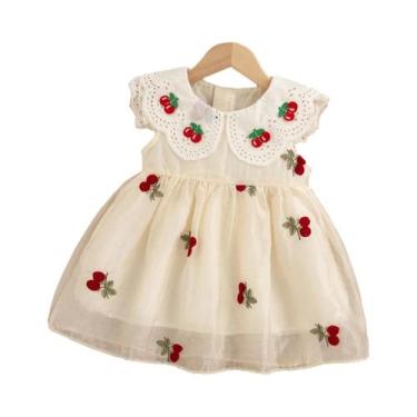 Imagem de Vestido De Princesa Para Menina Bebê Vermelho Estilo Coreano Roupas In