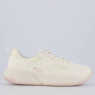 Imagem de Tênis Fila Precision Feminino Bege e Rosa, 37