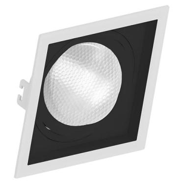 Imagem de Spot Quadrado Embutir Face Recuado Par30 Br/Pt Saveenergy, BRANCO-PRET