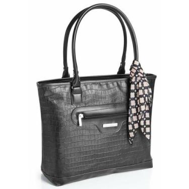 Imagem de Pasta Bolsa Marcella Notebook 15.6 Tiracolo Feminina Croco Viccina, Pr