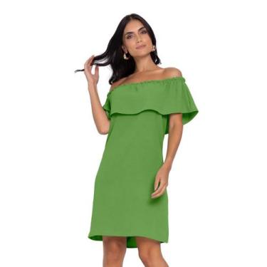 Imagem de Vestido Ciganinha Em Air Flow Rovitex Verde, Verde, G