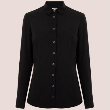 Imagem de Camisa Dudalina Slim Tech Lisa In25 Preto Feminino, 40